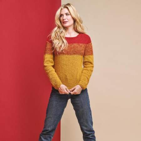Ombre Knitted Jumper Knitting Pattern
