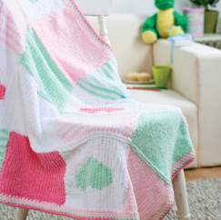 Easy Intarsia Blanket Knitting Pattern