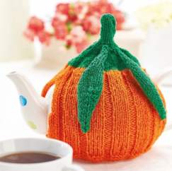 Autumnal Pumpkin Tea Cosy Project Knitting Pattern