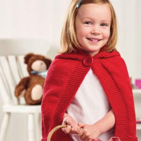 Simple Knitted Cape (Red Riding Hood) Knitting Pattern
