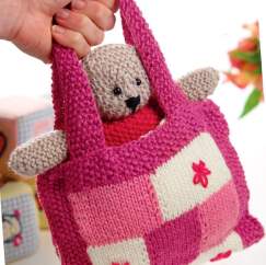Sleeping Teddy Bear With Matching Bag Knitting Pattern