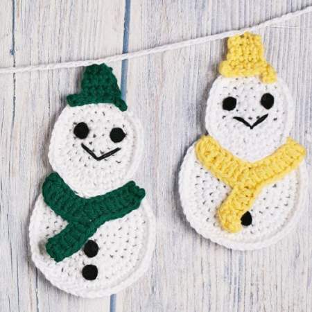 Snowman Bunting crochet Pattern