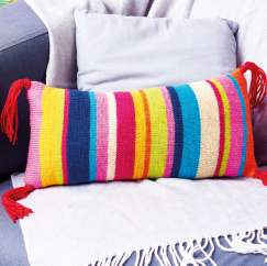Striped Sofa Cushion Knitting Pattern