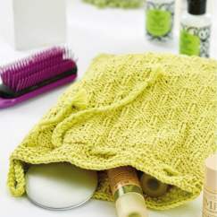 Knitted Toiletries Travel Washbag Project Knitting Pattern