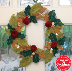 Cast On For Christmas 2022: Felted Wreath Knitting Pattern