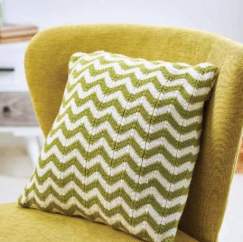 Simple Chevron Cushion Cover Project Knitting Pattern