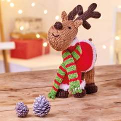 Festive Reindeer Toy Knitting Pattern Knitting Pattern