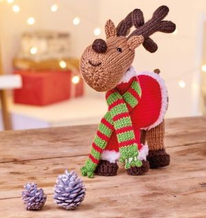 Festive Reindeer Toy Knitting Pattern