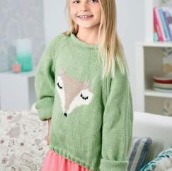 Woodland Fox Teen Sweater Knitting Pattern