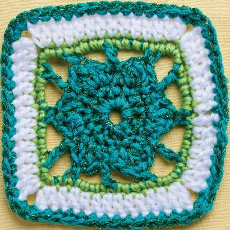 Sparkle Flower Granny Square crochet Pattern