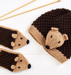 Child’s Hedgehog Hat and Mittens