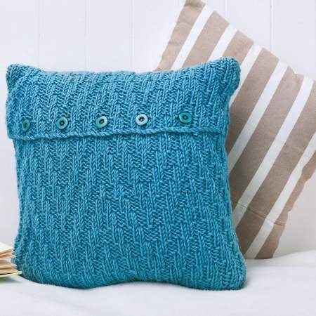 Chunky Textured Knitted Cushion Cover Knitting Pattern