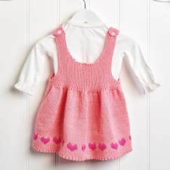 Children’s Heart Pinafore Knitting Pattern - Knitting Pattern