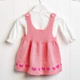 Children’s Heart Pinafore Knitting Pattern Knitting Pattern