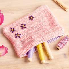 Make-Up Bag Knitting Pattern Knitting Pattern
