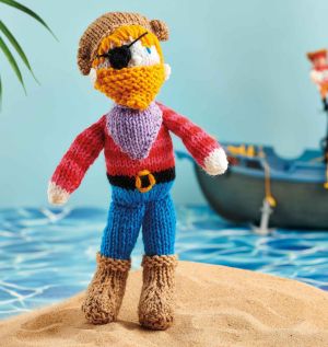 Bearded Pirate Doll Toy Knitting Pattern