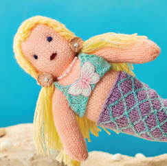 Mermaid Doll Toy Knitting Pattern Knitting Pattern