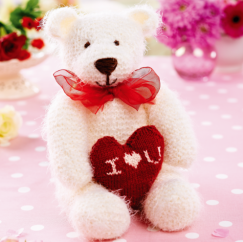 Valentine’s Day Teddy Bear Knitting Pattern