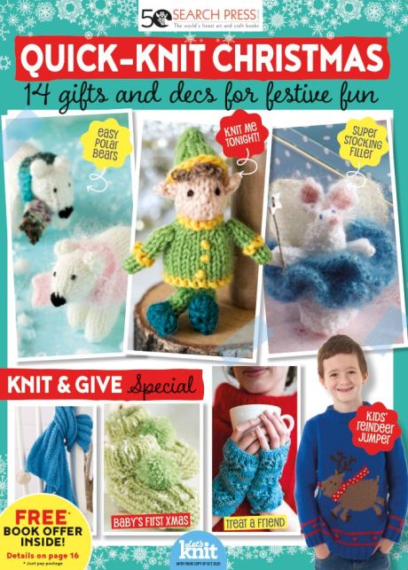 Let's Knit- Christmas Knit Kit 4 Festive Yarns NEW. Santa's Little Helpers 
