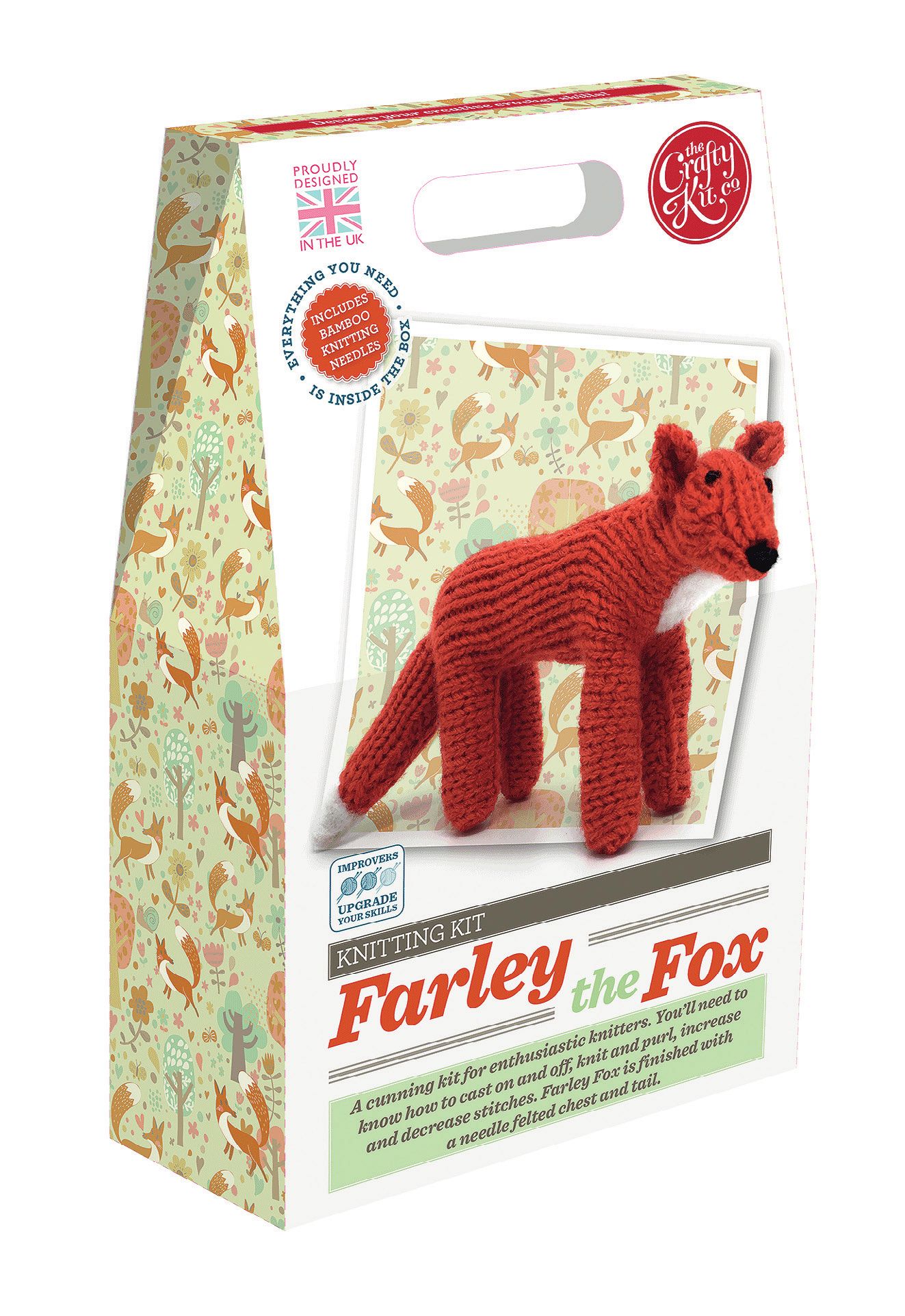 Набор для вязания текстильной. Farley the Fox. PROFOX набор для шитья к MK "щенок". Комплект fox