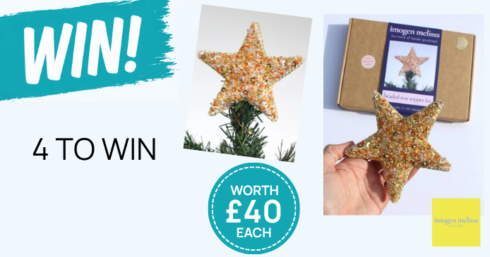 Win 1 of 4 Beaded Felt Star Tree Topper Kits Knitting Giveaway