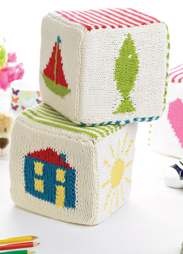 Easy Baby Blocks Free Knitting Patterns Let S Knit Magazine
