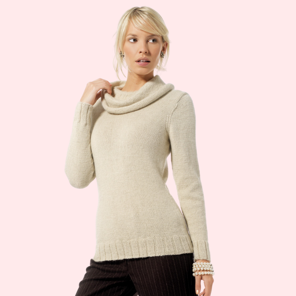 Cowl Neck Alpaca Sweater Knitting Pattern Knitting Patterns