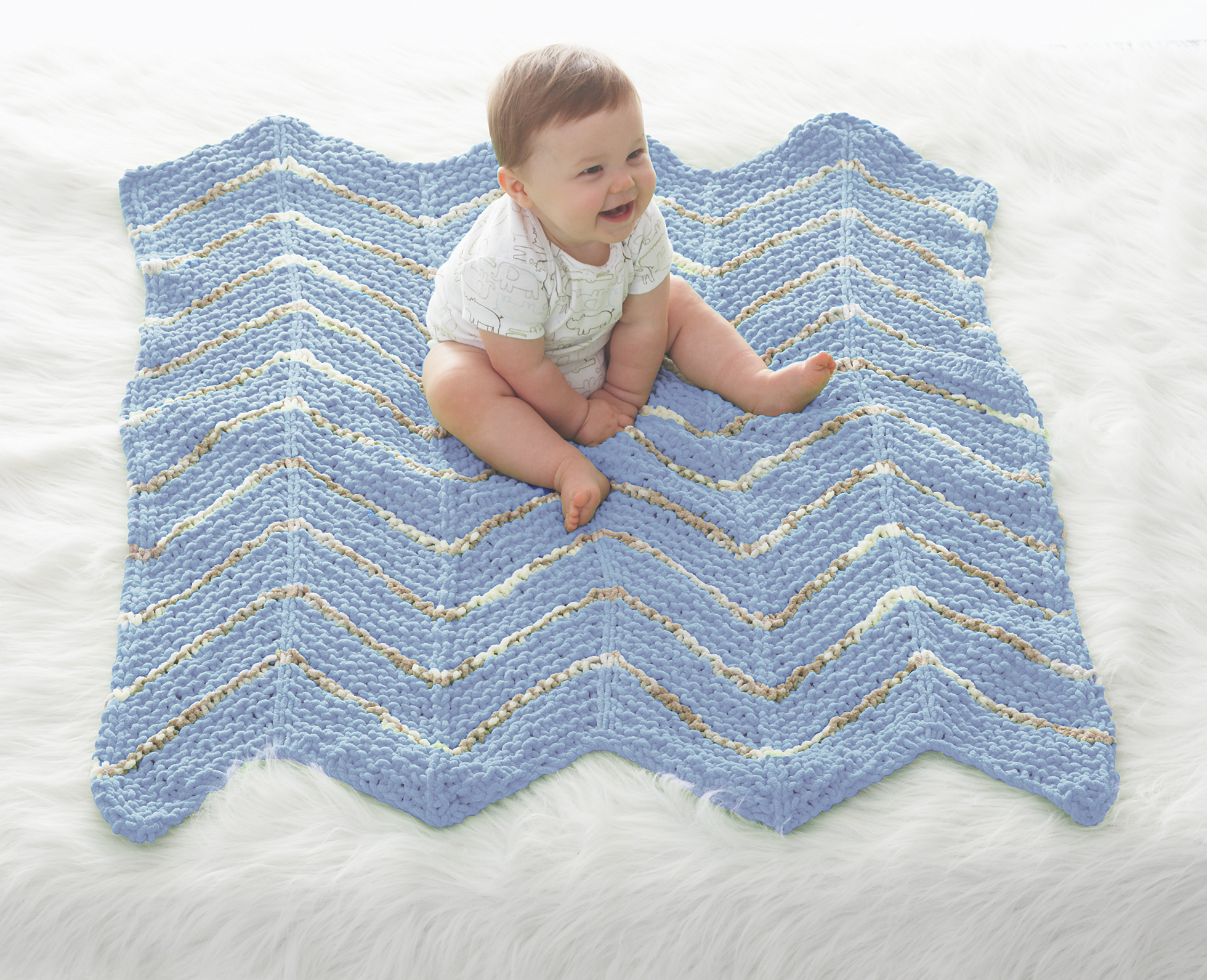 Bernat Baby Waves Blanket Knitting Patterns Lets Knit Magazine