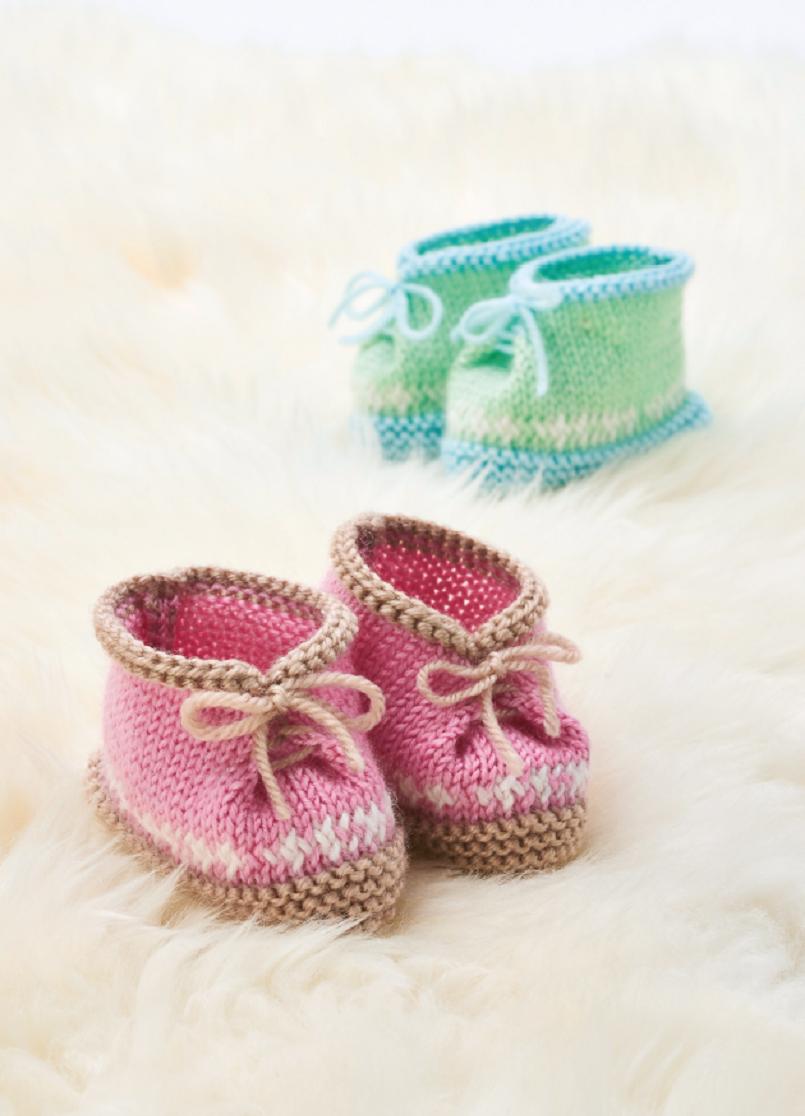 Baby Moccasins Knitting Patterns Let's Knit Magazine