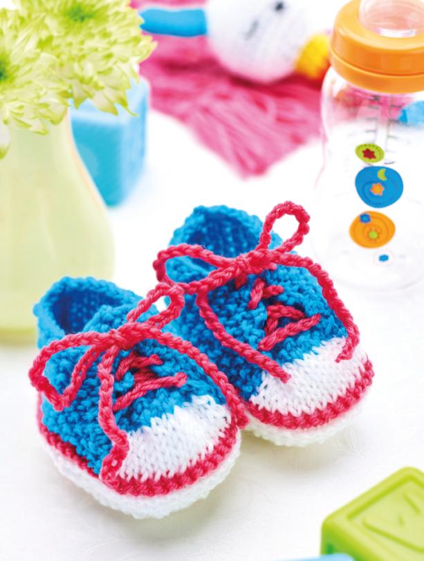 Baby Trainers Knitting Patterns Let's Knit Magazine