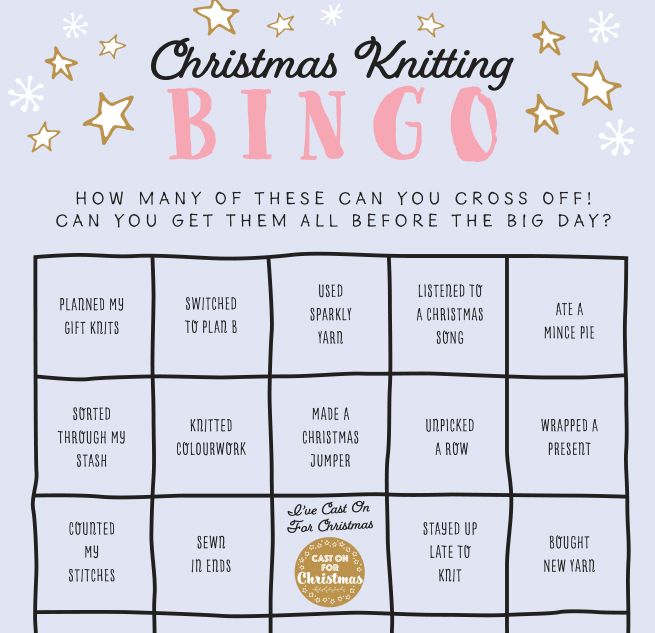Cast On For Christmas Knitting Bingo Knitting Patterns Let's Knit