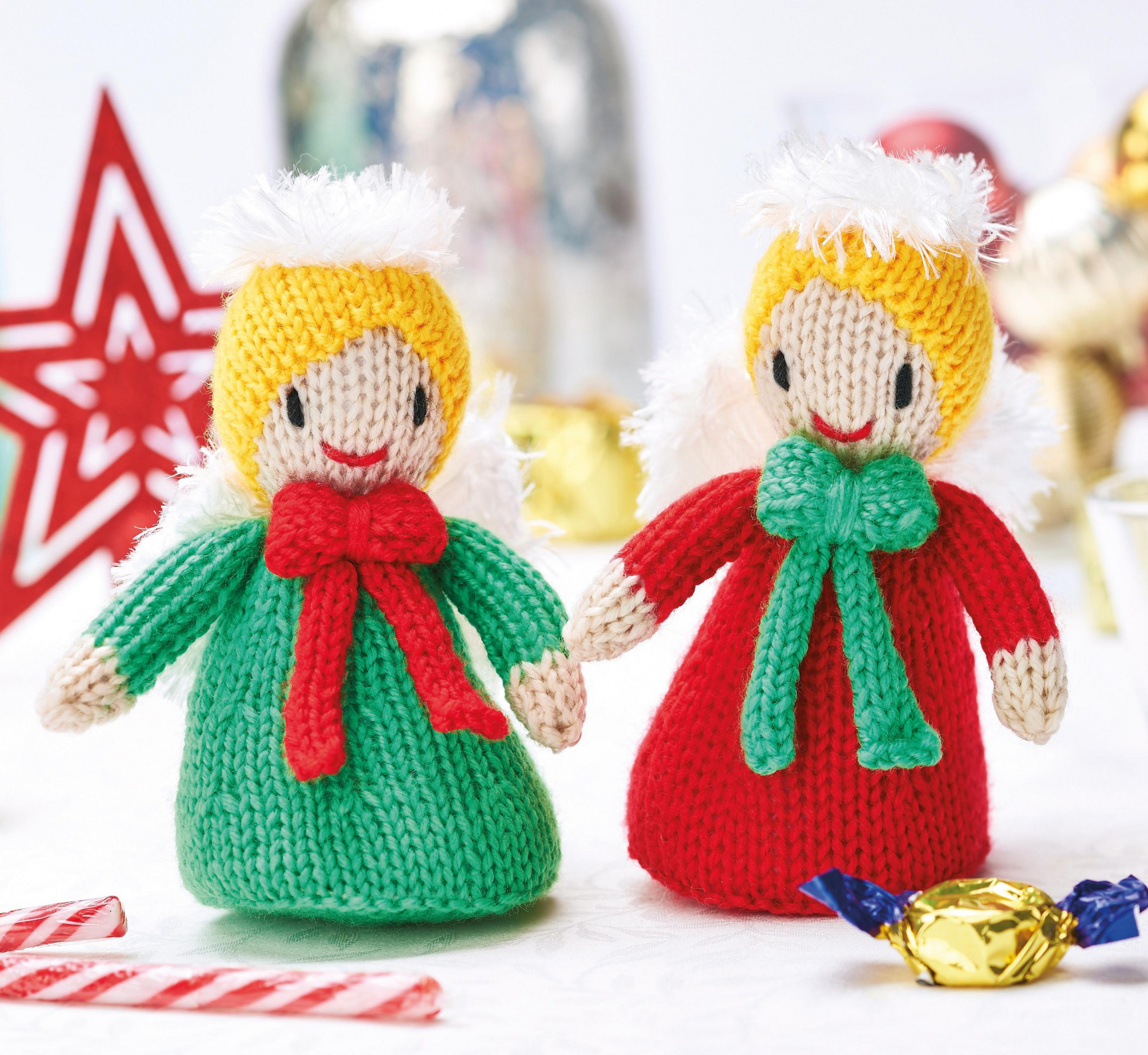 Christmas Angels Free Knitting Patterns Let's Knit Magazine