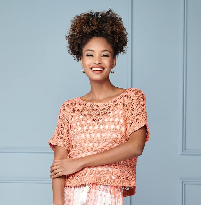 Criss Cross Summer Top Knitting Patterns Let's Knit Magazine