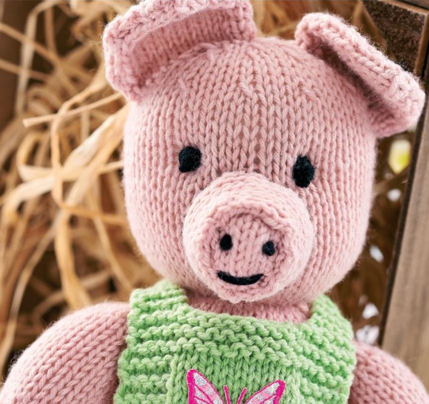 Pig Toy With Dress Knitting Pattern Knitting Patterns Let's Knit