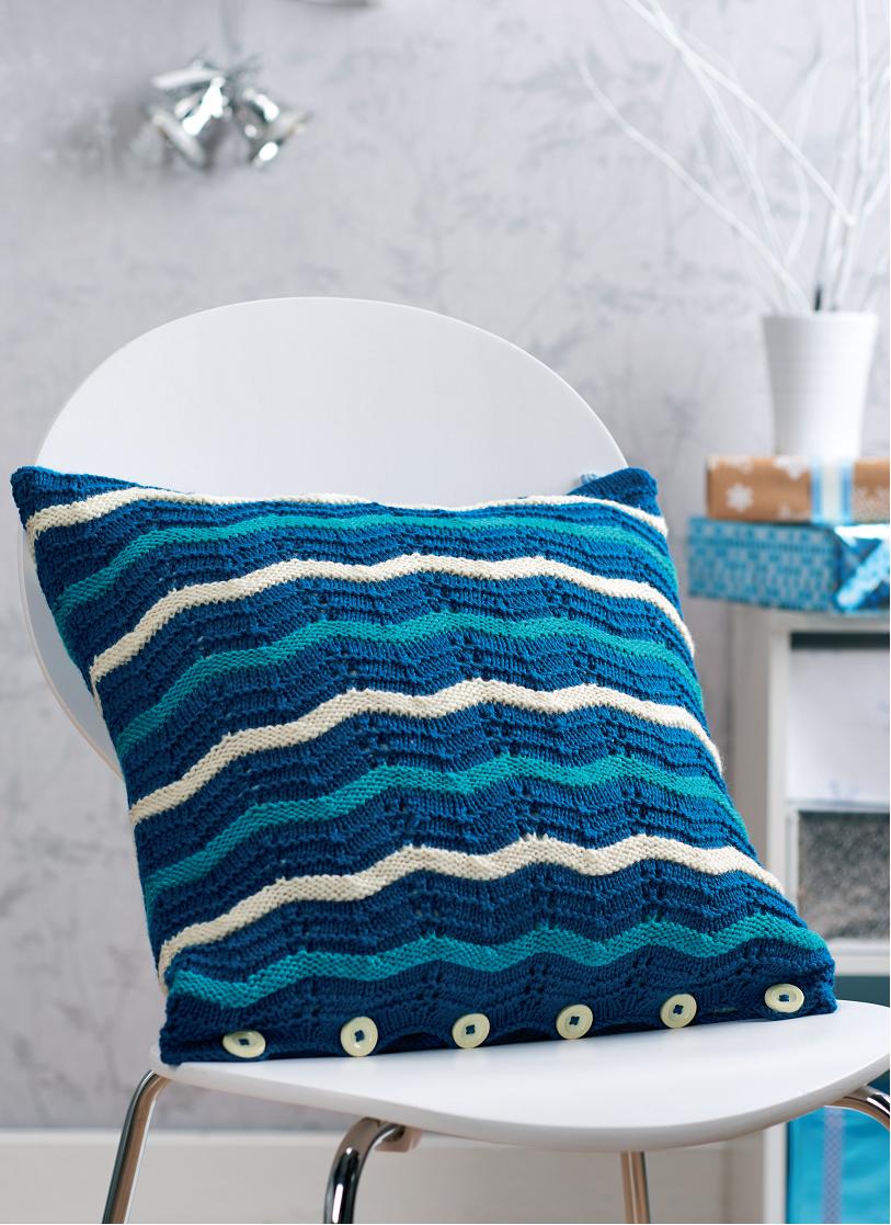 Cushion cover Knitting Patterns Let's Knit Magazine