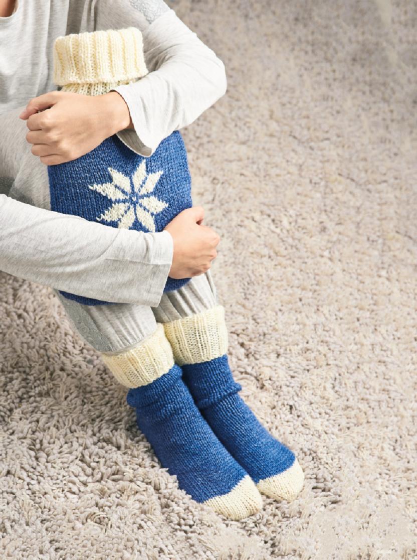 Hot Water Bottle Cover and Socks Set Knitting Patterns Let's Knit