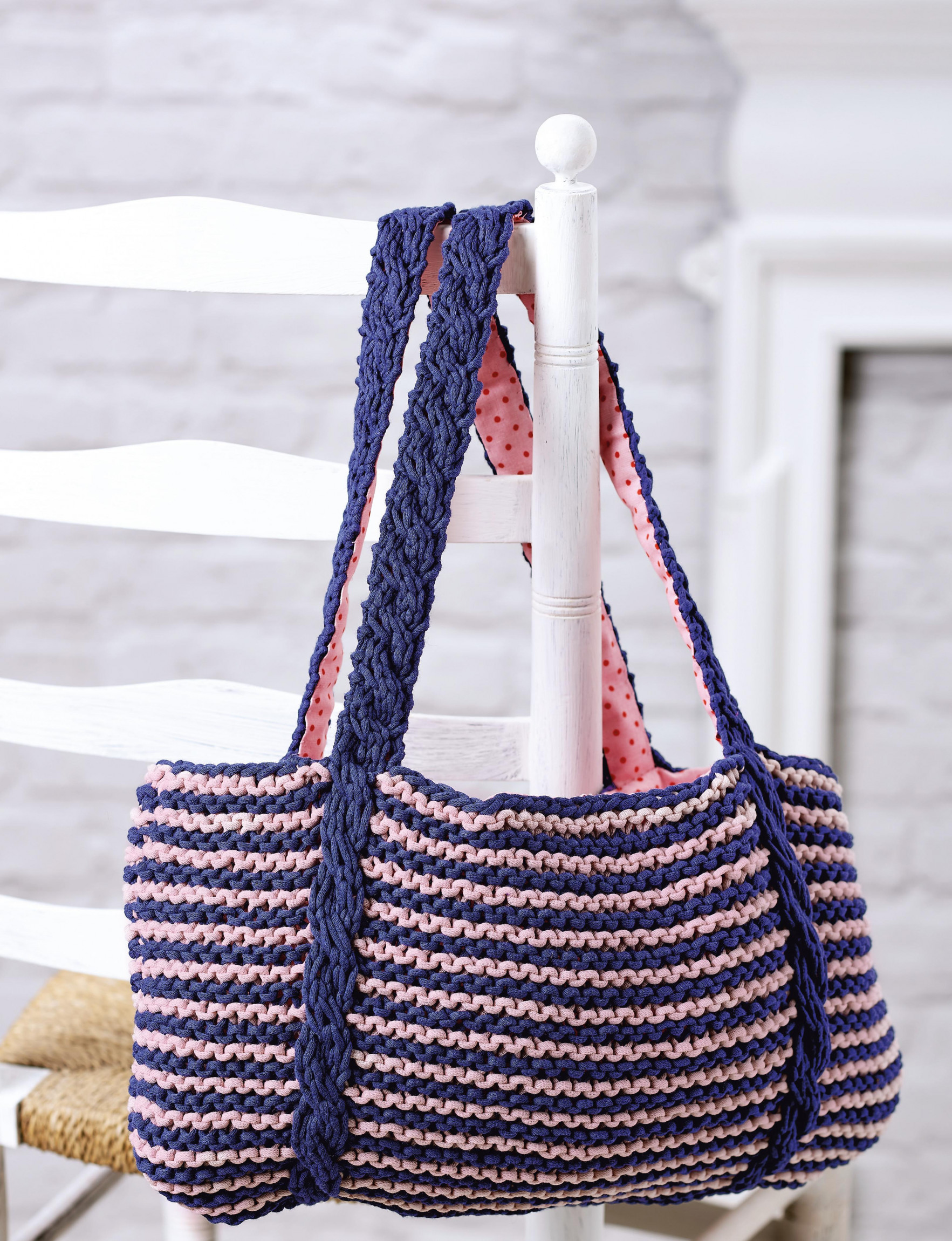 How To Knit a Cable Bag Knitting Patterns Let's Knit Magazine