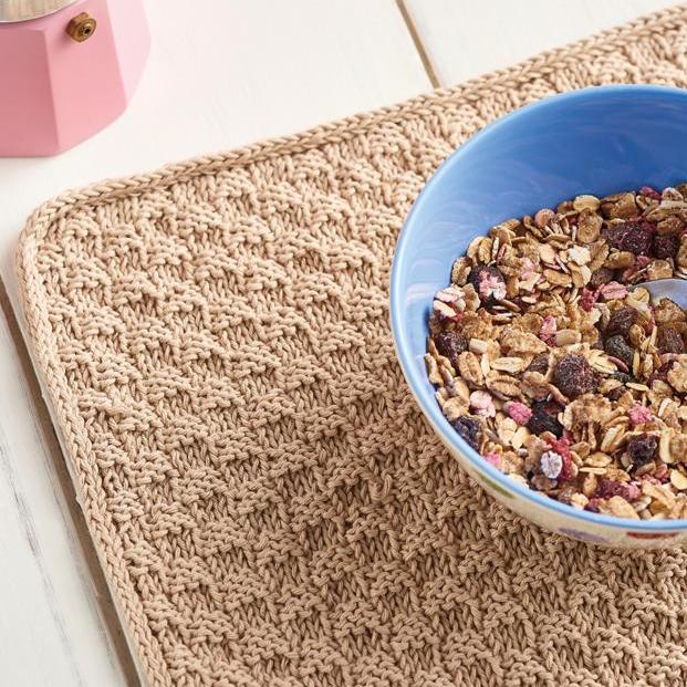 How To Knit a Placemat Knitting Patterns Let's Knit Magazine