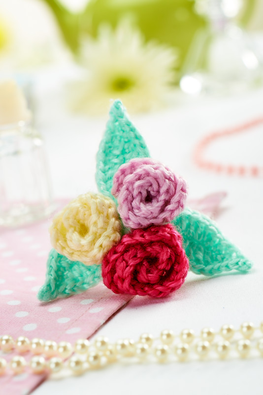Floral Brooch Knitting Patterns Let's Knit Magazine