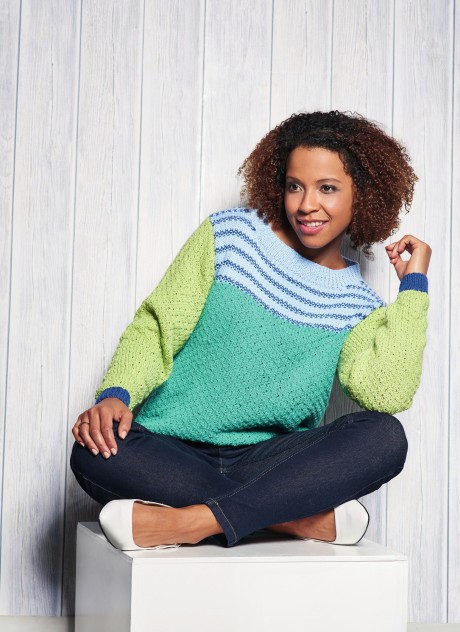 Colourblock Cotton Jumper | Knitting 