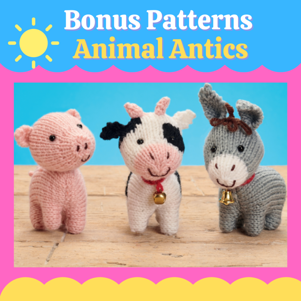 Bonus Animal Antics | Free Knitting Patterns | Let's Knit Magazine
