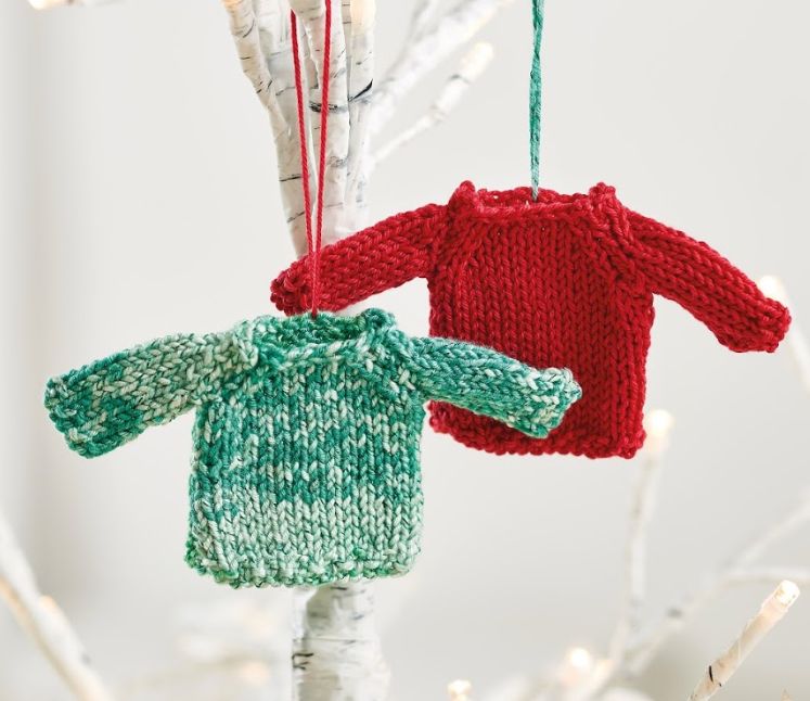 Mini Christmas Jumper Decorations Knitting Patterns