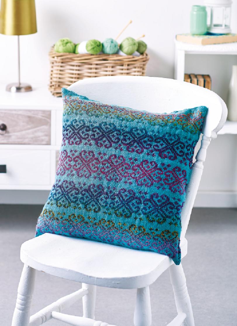 Motif cushion Knitting Patterns Let's Knit Magazine