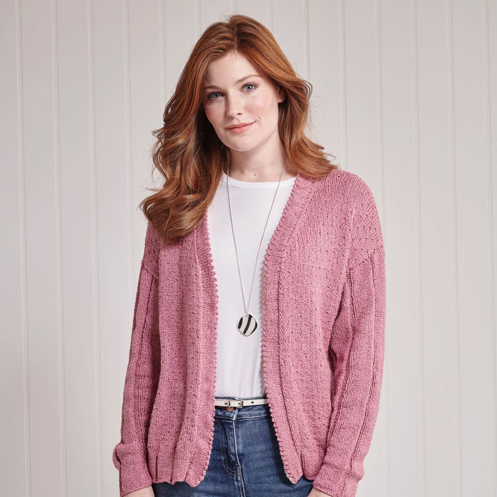 Picot Edge Cardigan Knitting Patterns Let's Knit Magazine