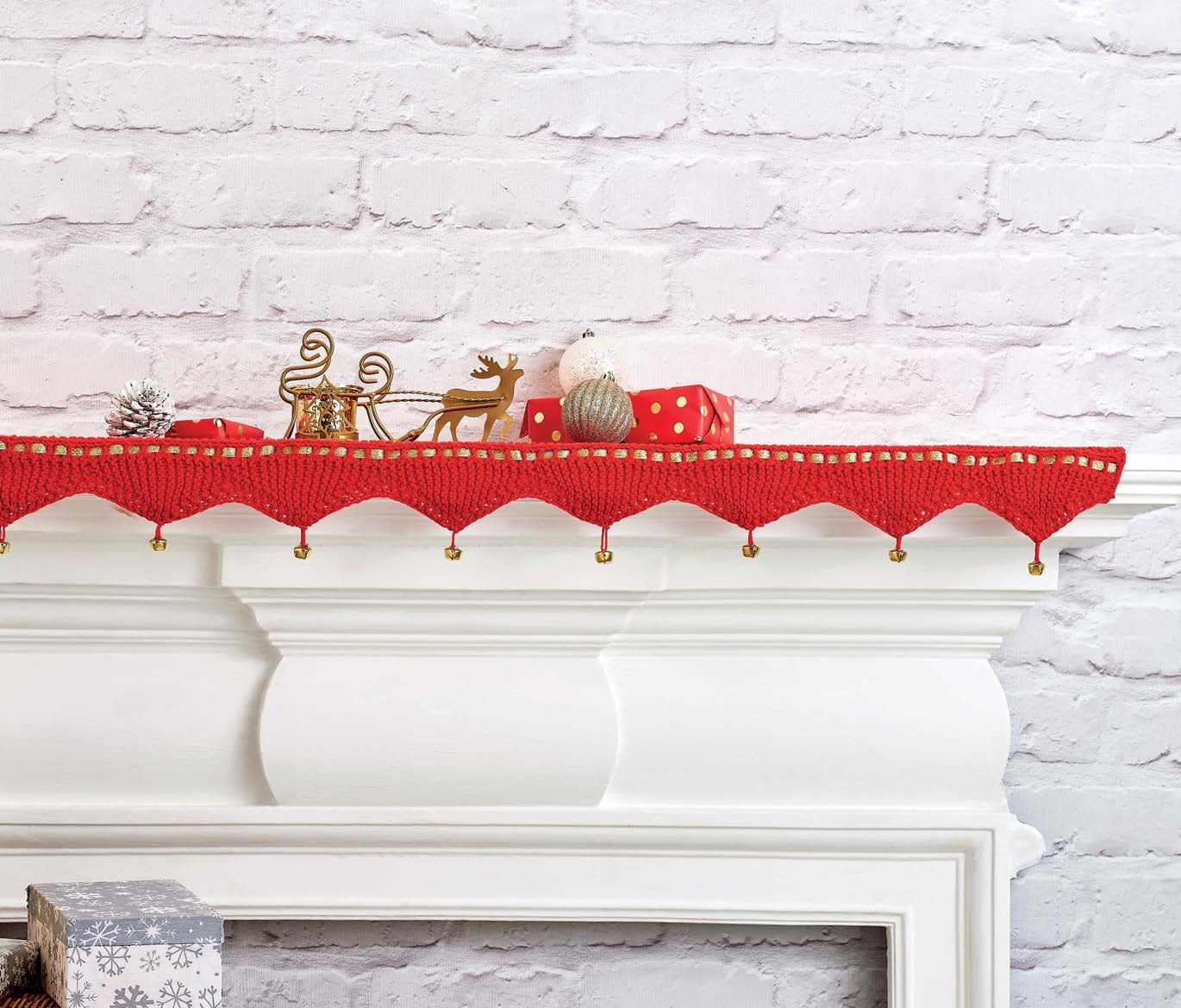 Christmas Shelf Runner Knitting Pattern Knitting Patterns Let's