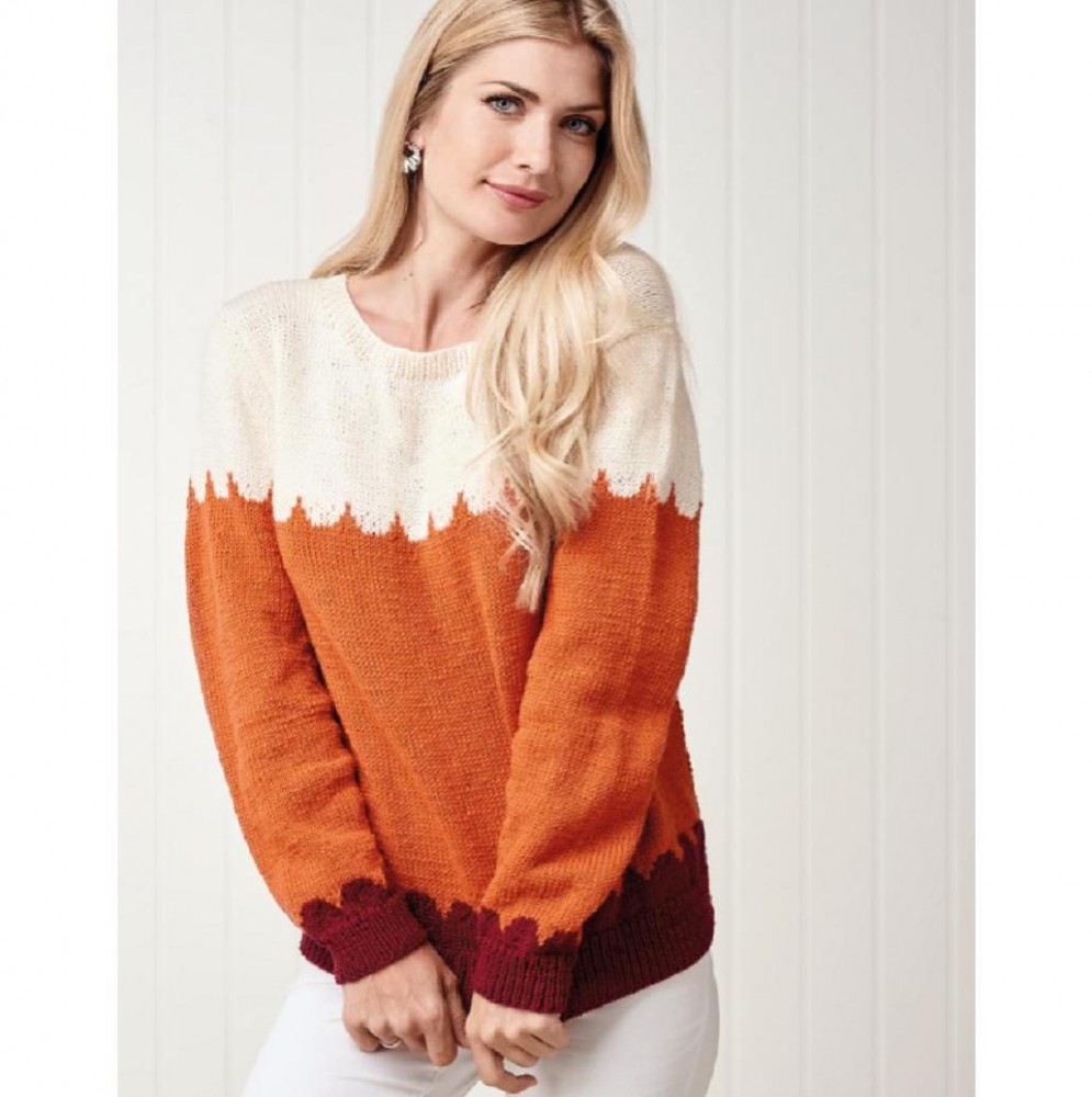 Simple Scallop Jumper Knitting Patterns Let's Knit Magazine