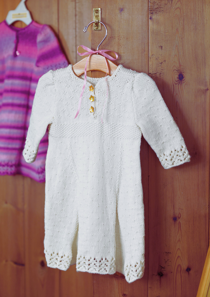 Baby Knitting Patterns: Heirloom Knitted Christening Dress | Knitting Patterns