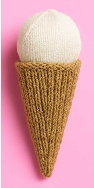 Classic Ice Cream Cone Knitting Pattern Knitting Pattern