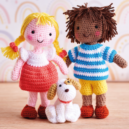 Donna and Damien Dolls crochet Pattern