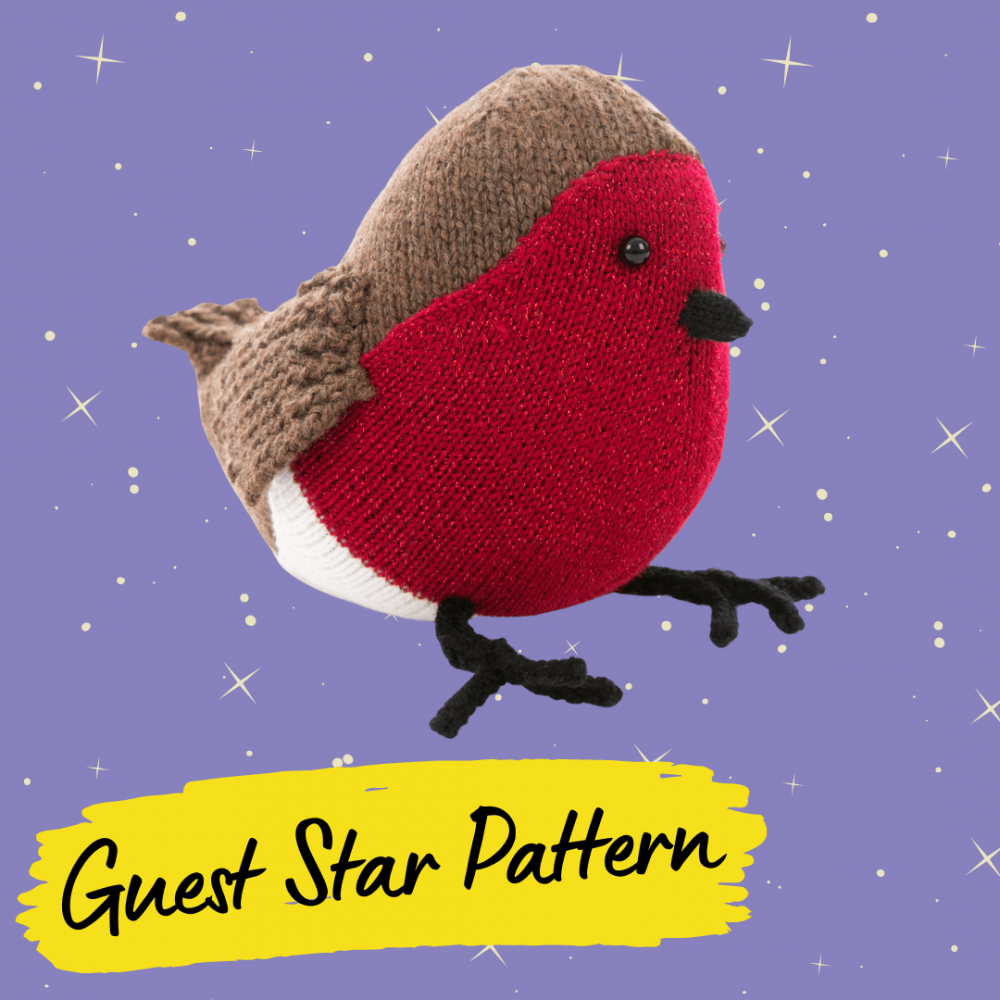 VIP Sue Stratford Pattern Sparkly Robin Knitting Patterns Let's